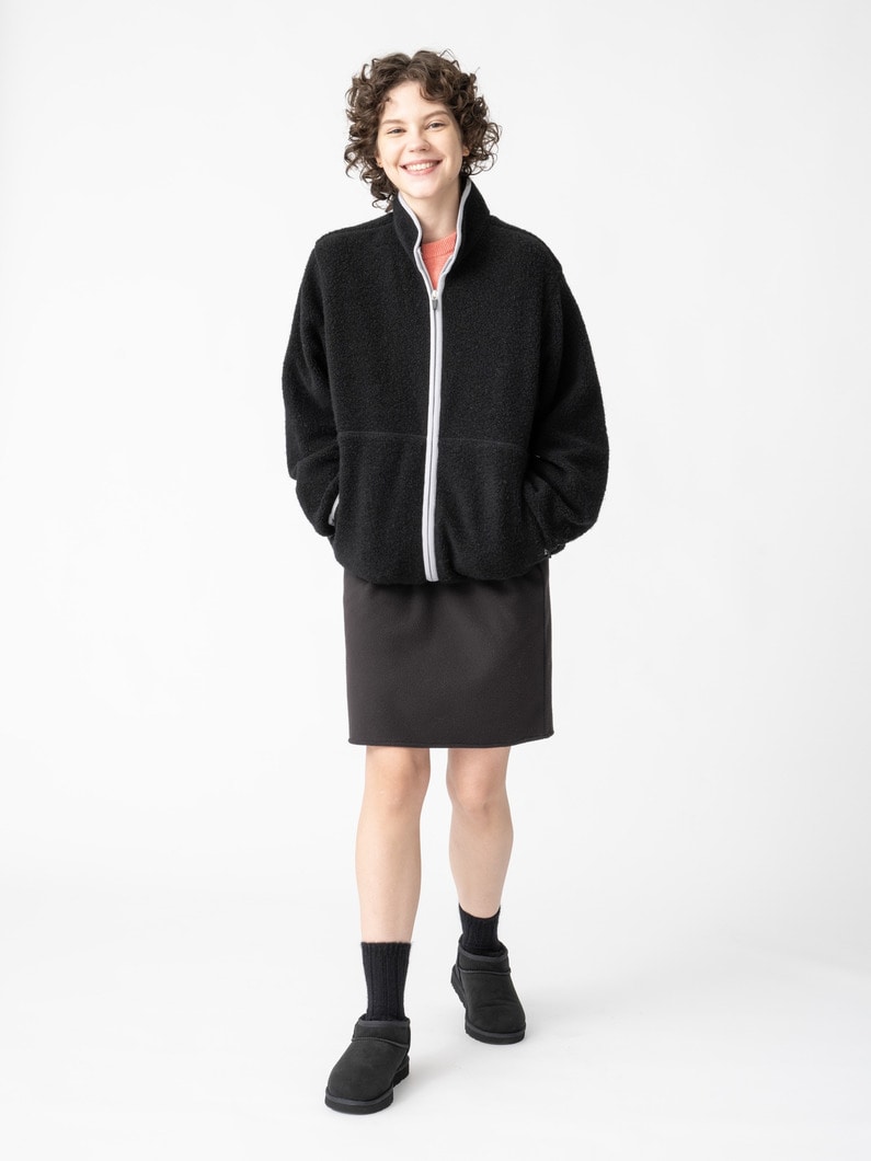 フリース フルジップ ジャケット 詳細画像 black 3