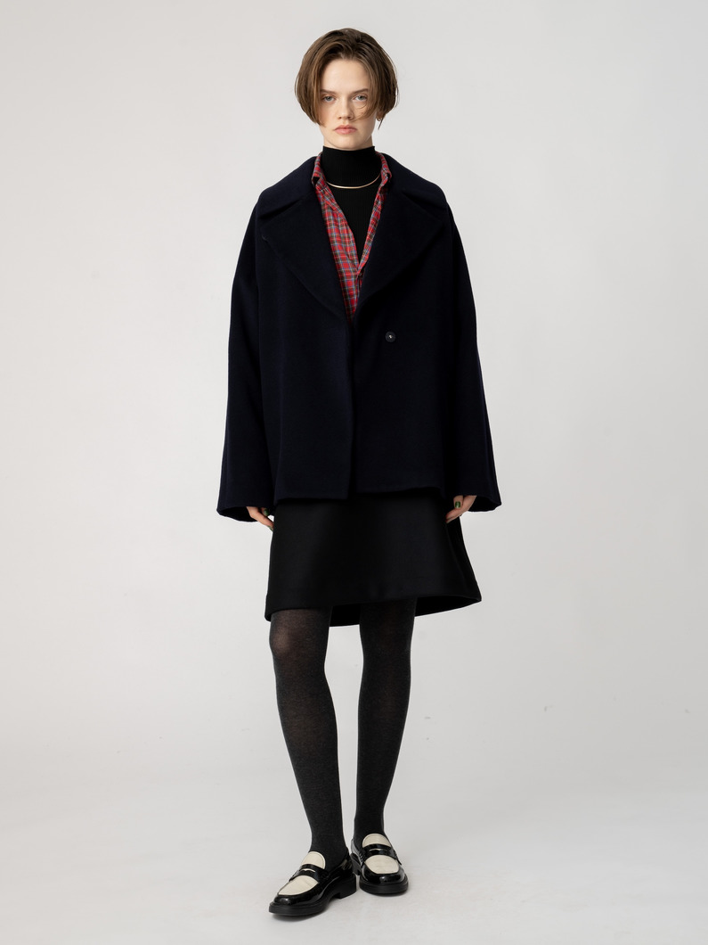 ウールナイロン ミニスカート 詳細画像 black 2