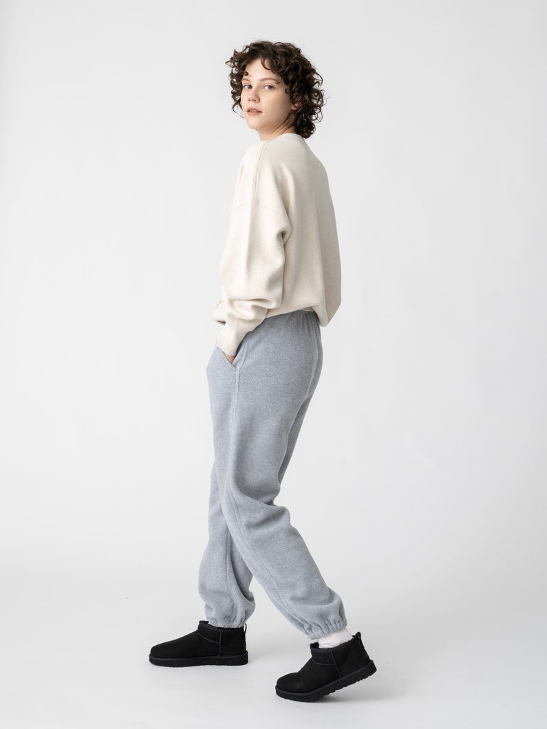 フリースパンツ（ブラック/チャコールグレー/ライトグレー） 詳細画像 light gray 4