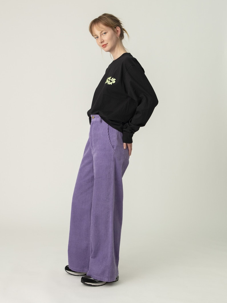コーデュロイ ワイドパンツ 詳細画像 purple 2