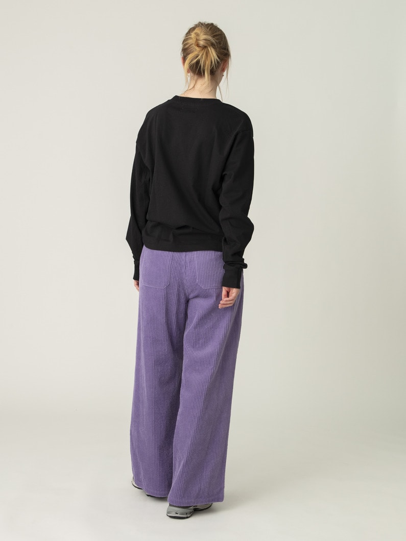 コーデュロイ ワイドパンツ 詳細画像 purple 3