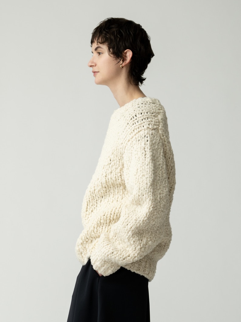 ビッグスラブ ニット プルオーバー 詳細画像 ivory 2