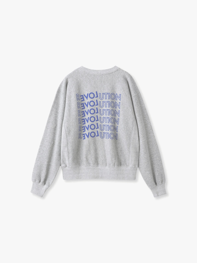 クルーネック スウェット シャツ（ライトブルー/グレー/ライトグレー/ブラック） 詳細画像 gray 5