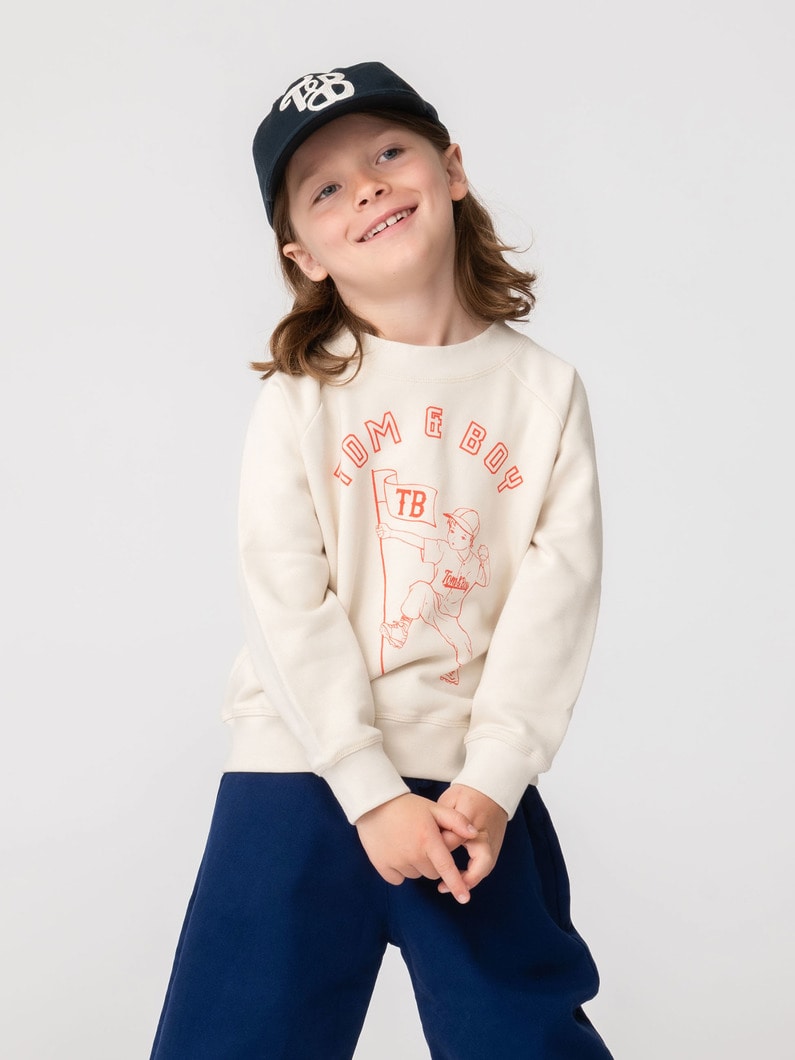 グラフィック スウェットシャツ（オフホワイト/4-10Y） 詳細画像 off white 2