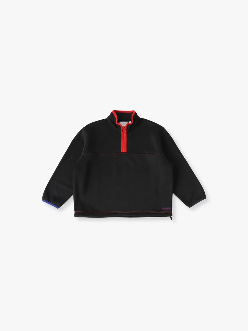 ボンディング ニット フリース プルオーバー（グレー/カーキ/ブラック/100-150cm） 詳細画像 black 2