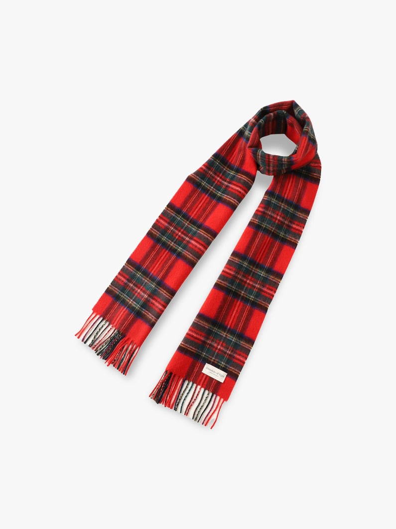 タータンチェック カシミア スカーフ 詳細画像 red 1