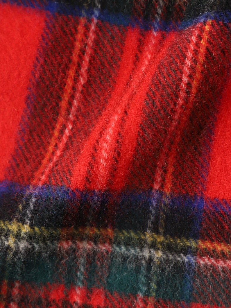 タータンチェック カシミア スカーフ 詳細画像 red 3