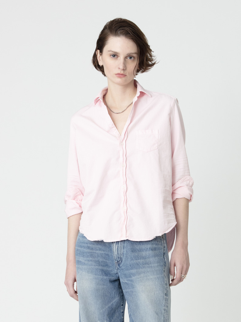 アイリーン イタリアンカラー フェイマス デニムシャツ（ライトピンク） 詳細画像 light pink 1