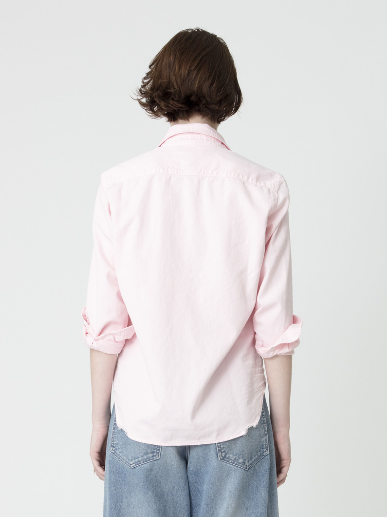 アイリーン イタリアンカラー フェイマス デニムシャツ（ライトピンク） 詳細画像 light pink 3