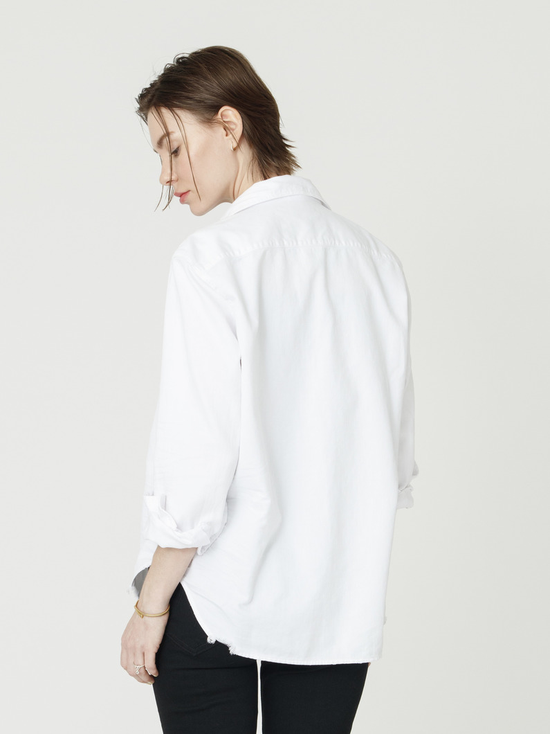 アイリーン フェイマス デニムシャツ（ホワイト/ブラック） 詳細画像 white 2