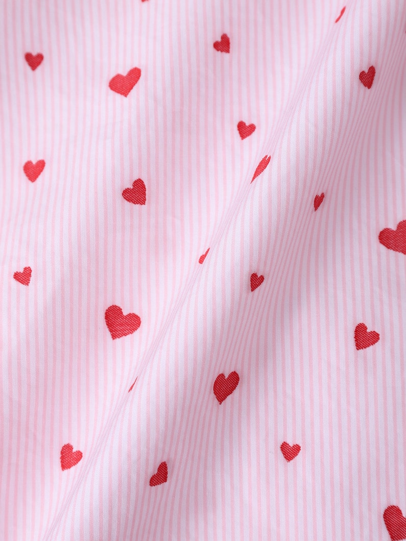 アイリーン イタリアンコットン ストライプハート シャツ 詳細画像 pink 4