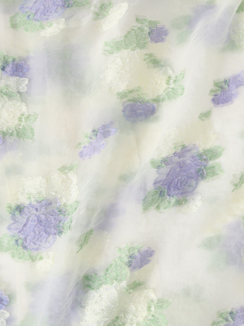 フラワー ジャガード シャツ 詳細画像 white 3