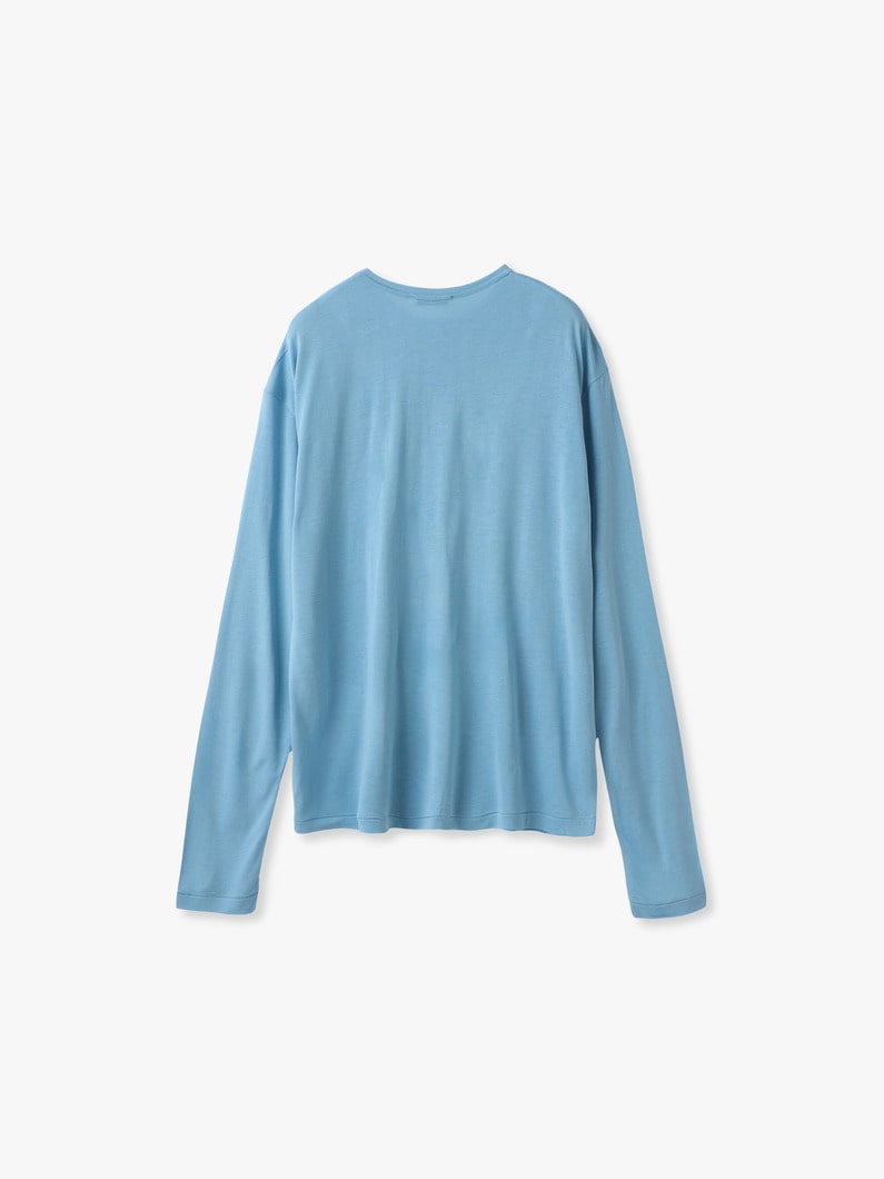 モダールシルクジャージー クルーネック プルオーバー 詳細画像 white 1