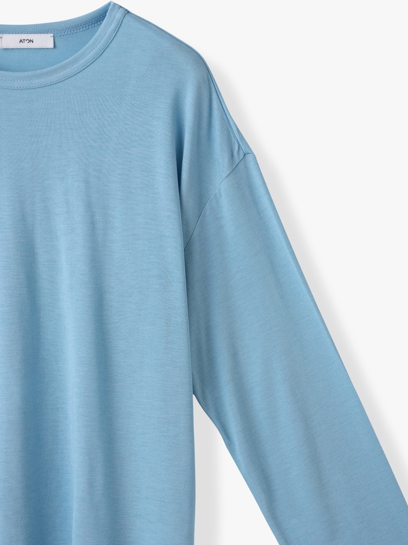 モダールシルクジャージー クルーネック プルオーバー 詳細画像 white 2