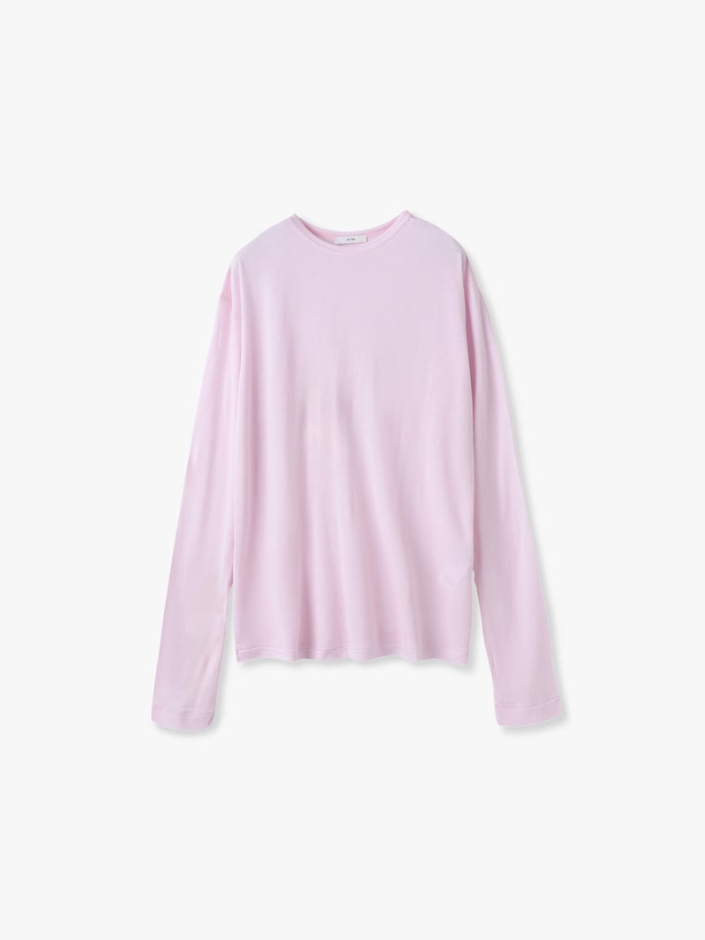 モダールシルクジャージー クルーネック プルオーバー 詳細画像 pink