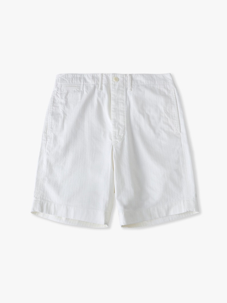 コットン オフィサーズ チノ ショートパンツ 詳細画像 white 1