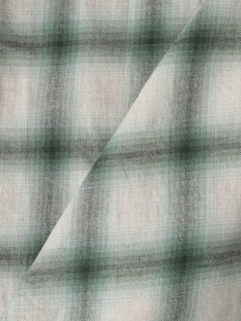 オンブレチェック オープンカラーシャツ 詳細画像 yellow 3