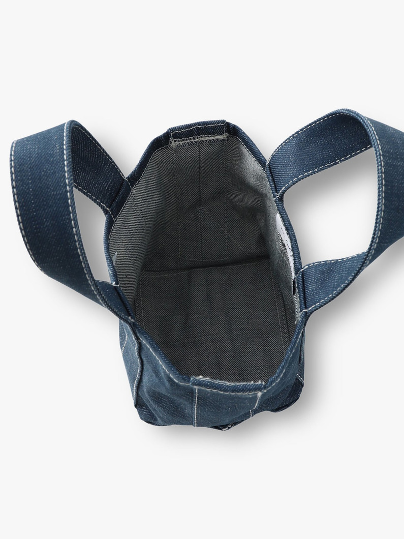 オーガニックデニム スクエアトートバッグ（インディゴ/ブラック/S） 詳細画像 black 3