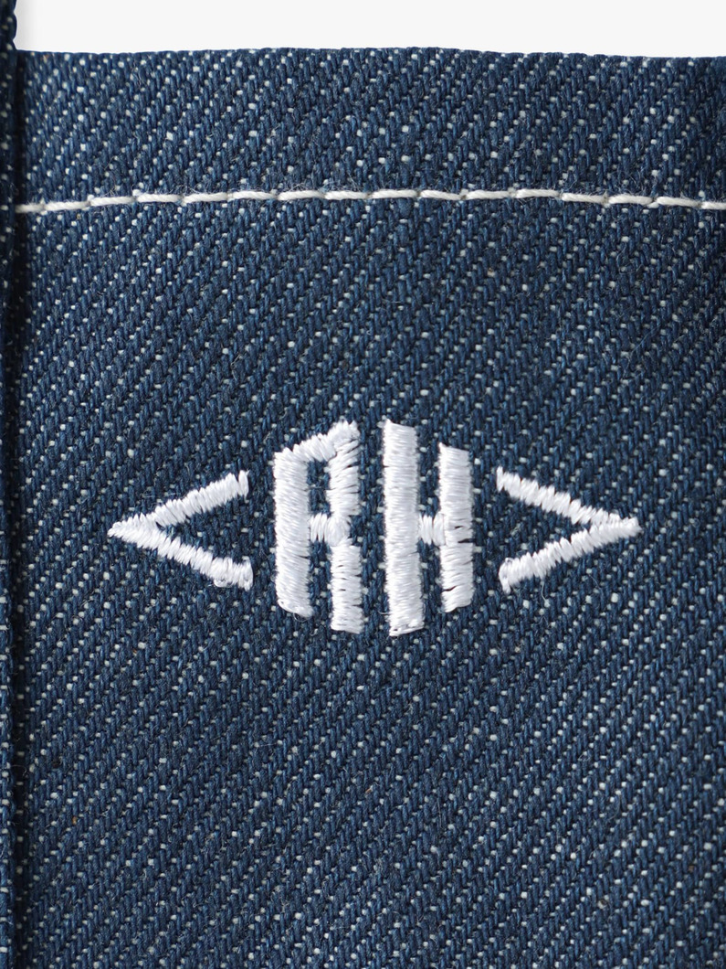 オーガニックデニム スクエアトートバッグ（インディゴ/ブラック/S） 詳細画像 black 4