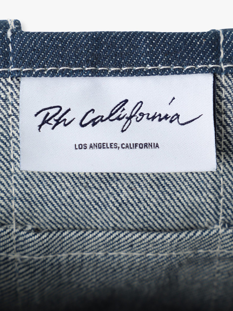 オーガニックデニム スクエアトートバッグ（インディゴ/ブラック/S） 詳細画像 black 5