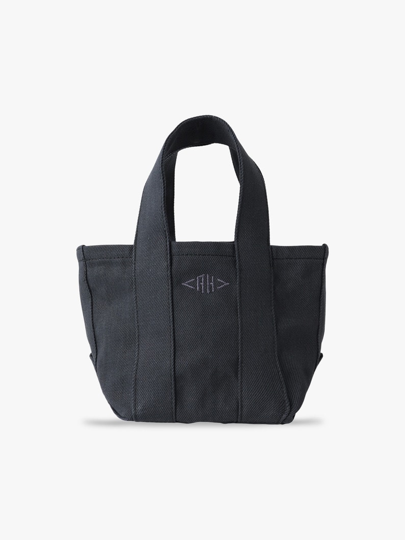 オーガニックデニム スクエアトートバッグ（インディゴ/ブラック/S） 詳細画像 black 1