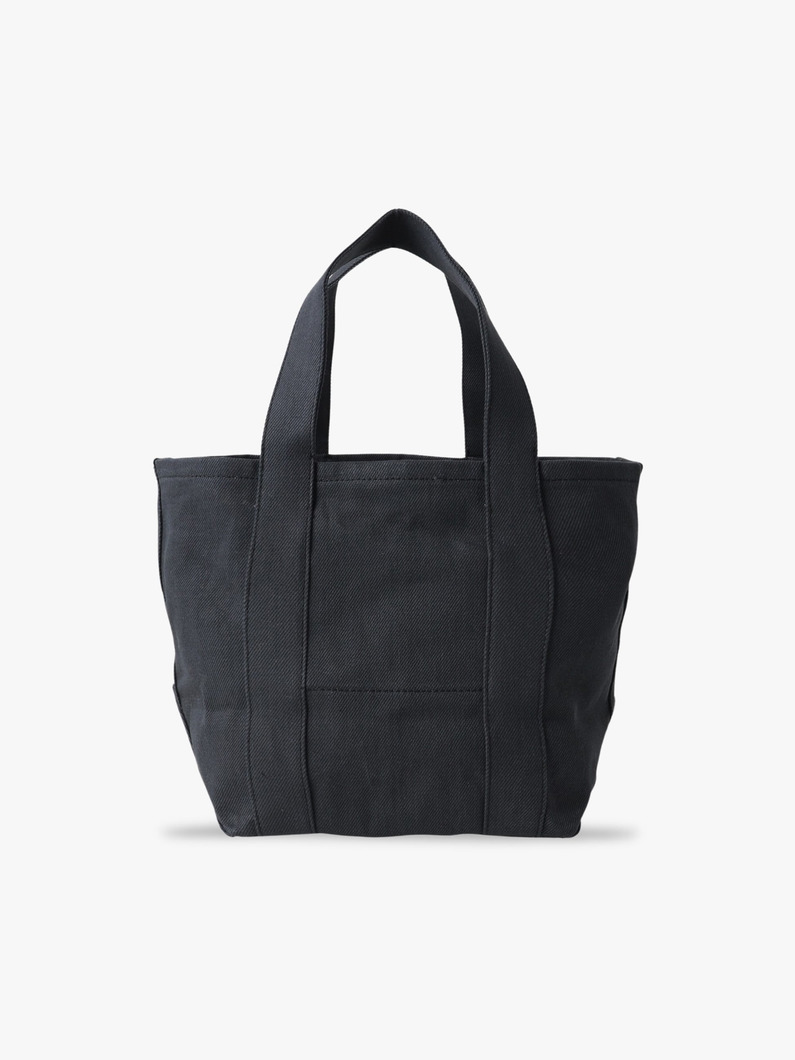 オーガニックデニム スクエアトートバッグ（インディゴ/ブラック/L） 詳細画像 black 1