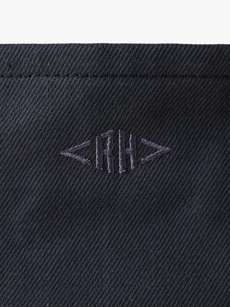 オーガニックデニム スクエアトートバッグ（インディゴ/ブラック/L） 詳細画像 black 4