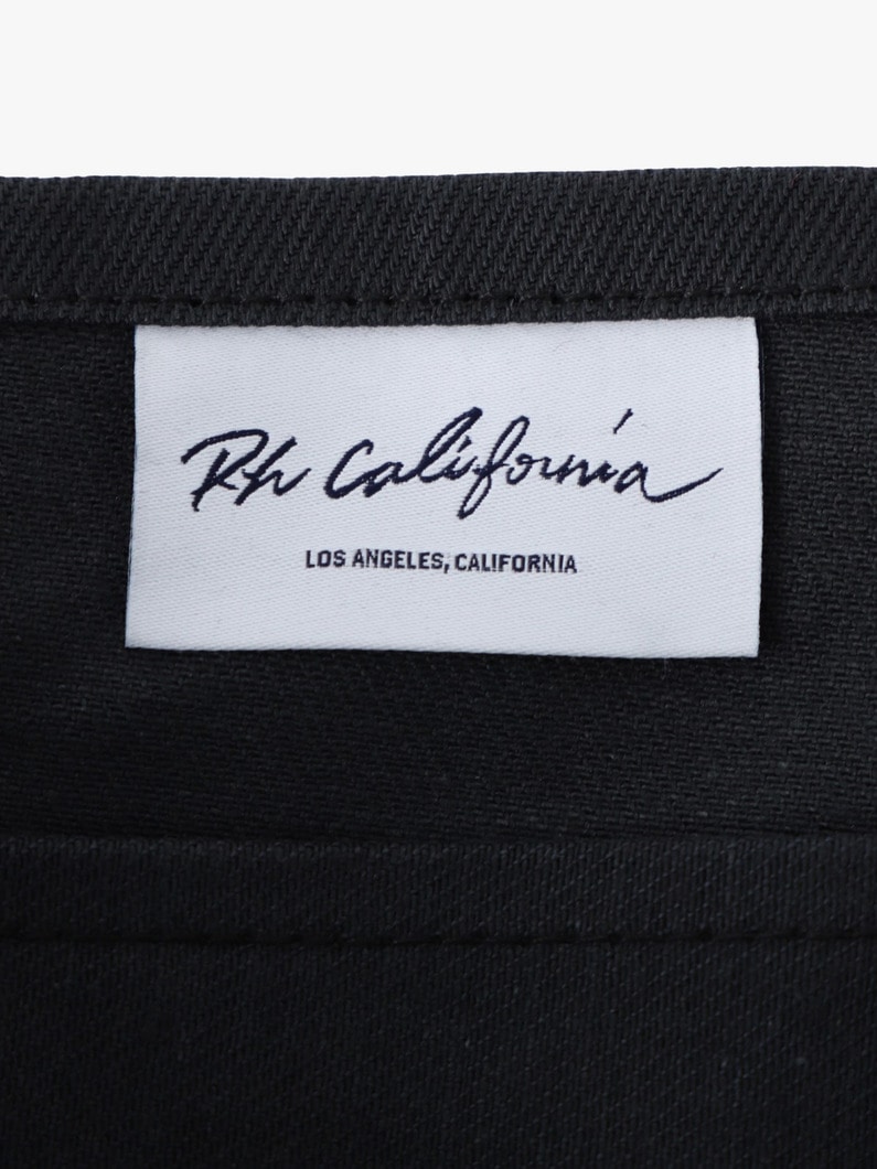 オーガニックデニム スクエアトートバッグ（インディゴ/ブラック/L） 詳細画像 black 5