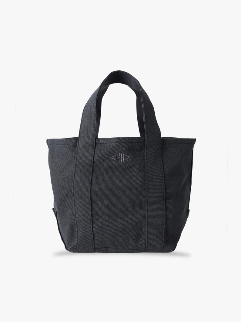 オーガニックデニム スクエアトートバッグ（インディゴ/ブラック/L） 詳細画像 black 1