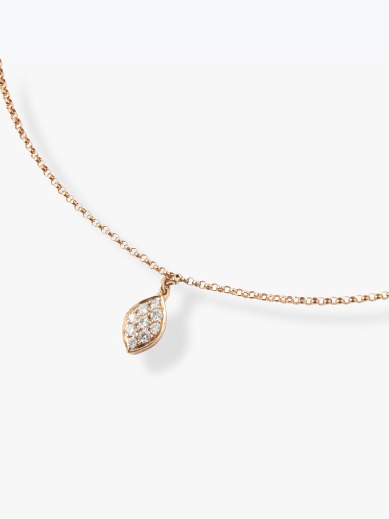 14K Marquis Cut White Diamond Necklace 詳細画像 rose gold 2