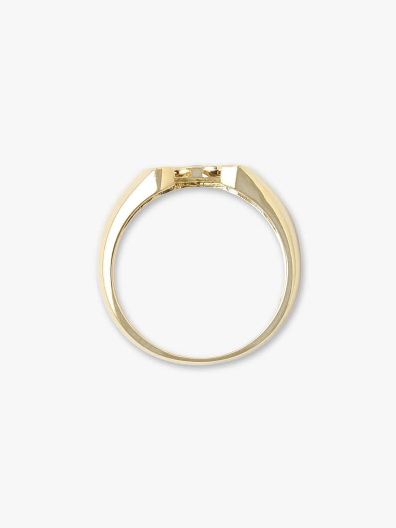 K18 Yellow Gold Diamond Horse Shoe Ring (S) 詳細画像 gold 3