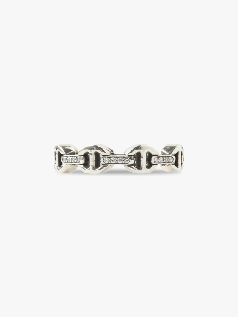 Dame Tri-Link With Diamond Bridges Ring 詳細画像 silver 2
