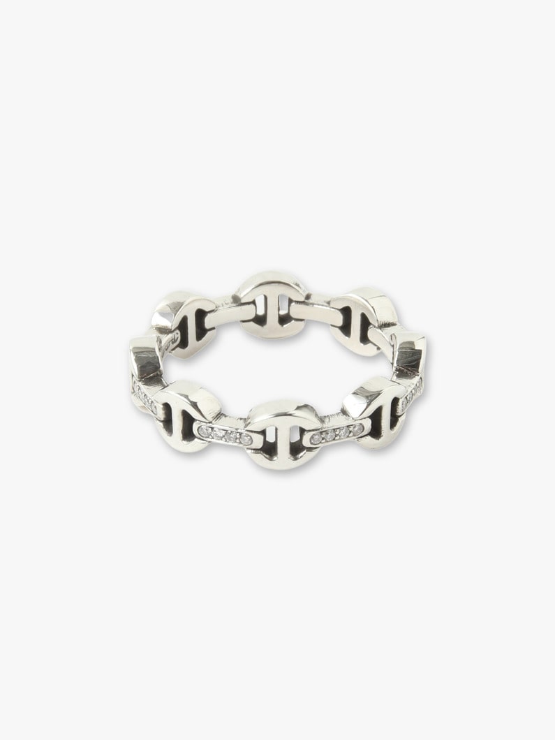 Dame Tri-Link With Diamond Bridges Ring 詳細画像 silver 1