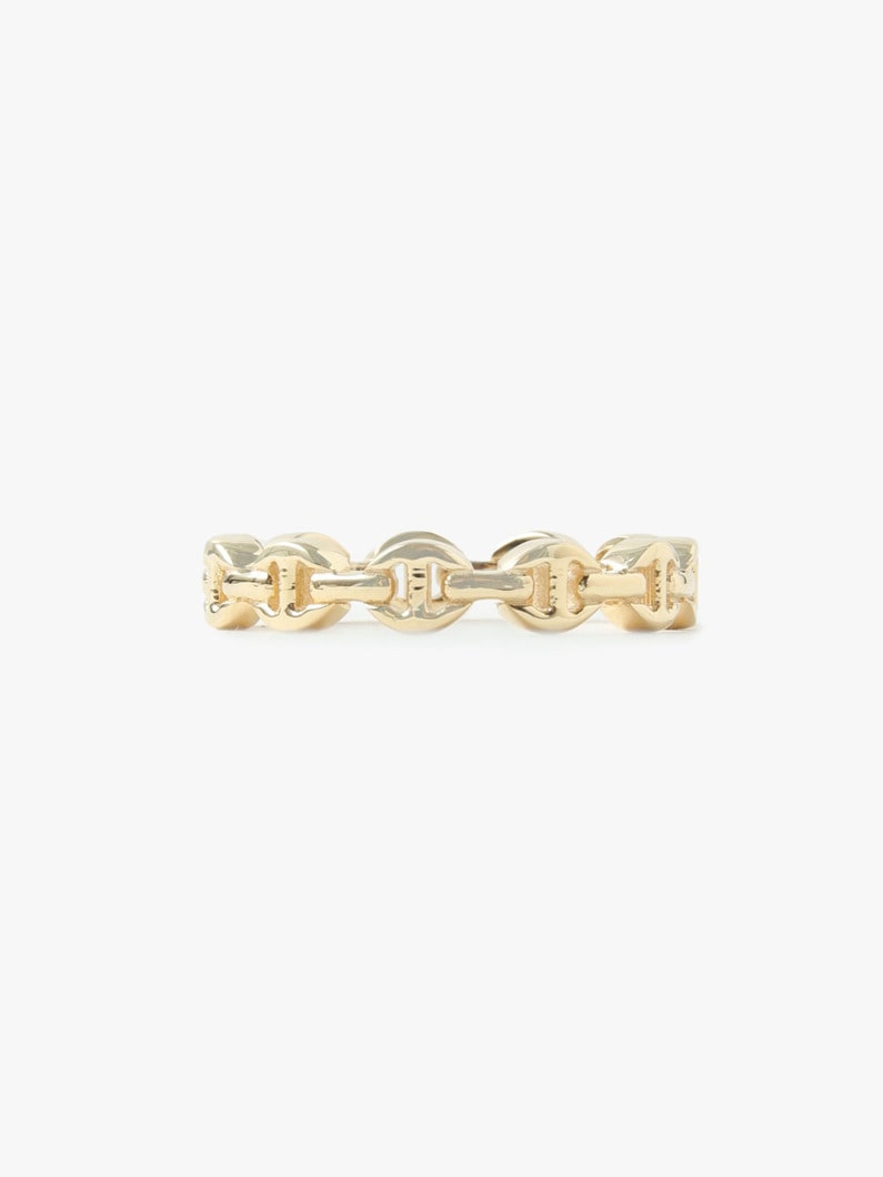 Micro Dame III Tri-Link Ring (yellow gold/white Gold) 詳細画像 white gold 2