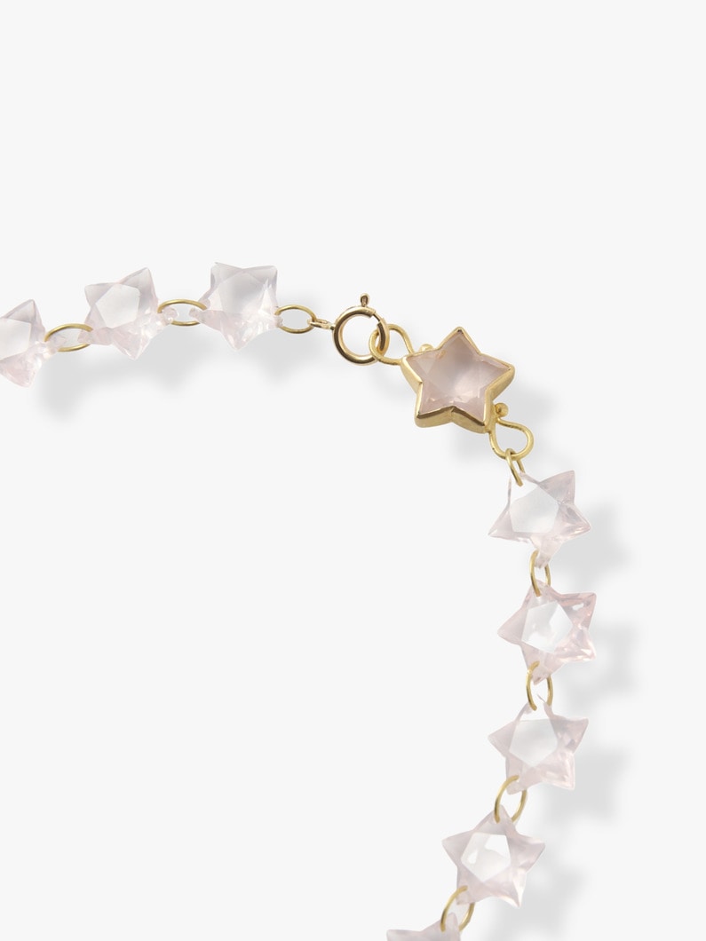 Small Star Necklace (rose quartz) 詳細画像 gold 4
