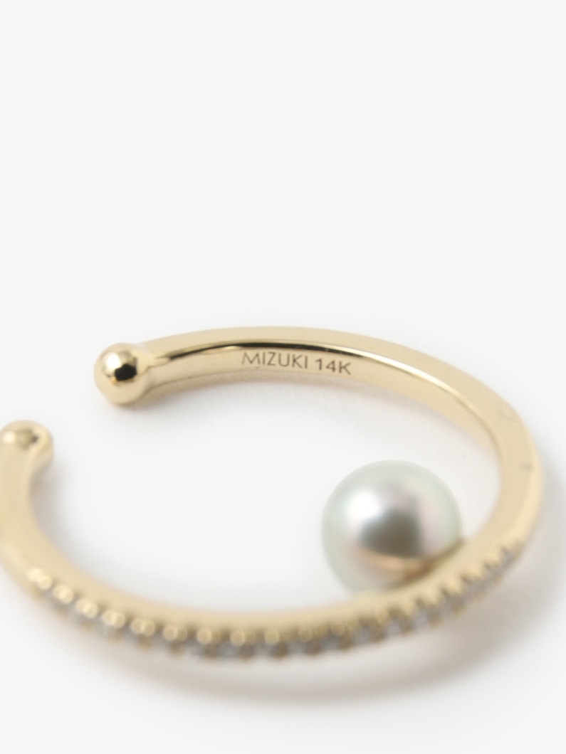 14kt Diamond And Gray Pearl Ear Cuff(Large) 詳細画像 other 3