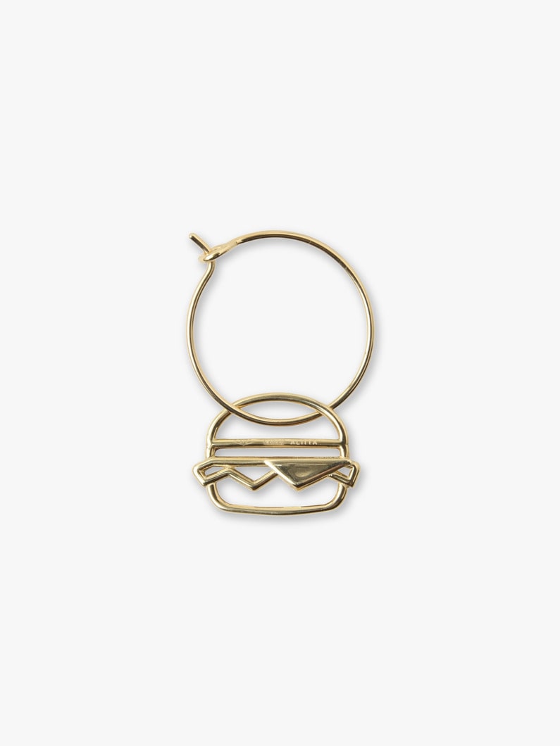 Fresh Hamburger Single Circle Pierced Earring 詳細画像 gold 3