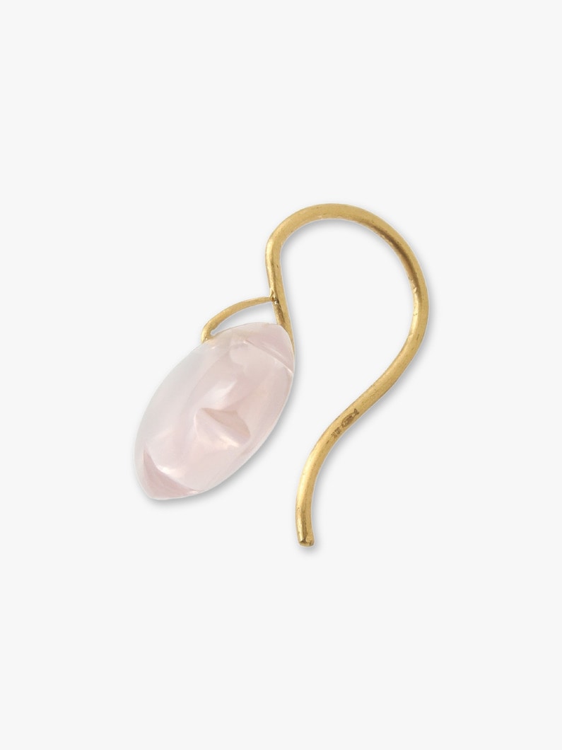 Stone Heaven Pierced Earrings (rose quartz) 詳細画像 gold 2