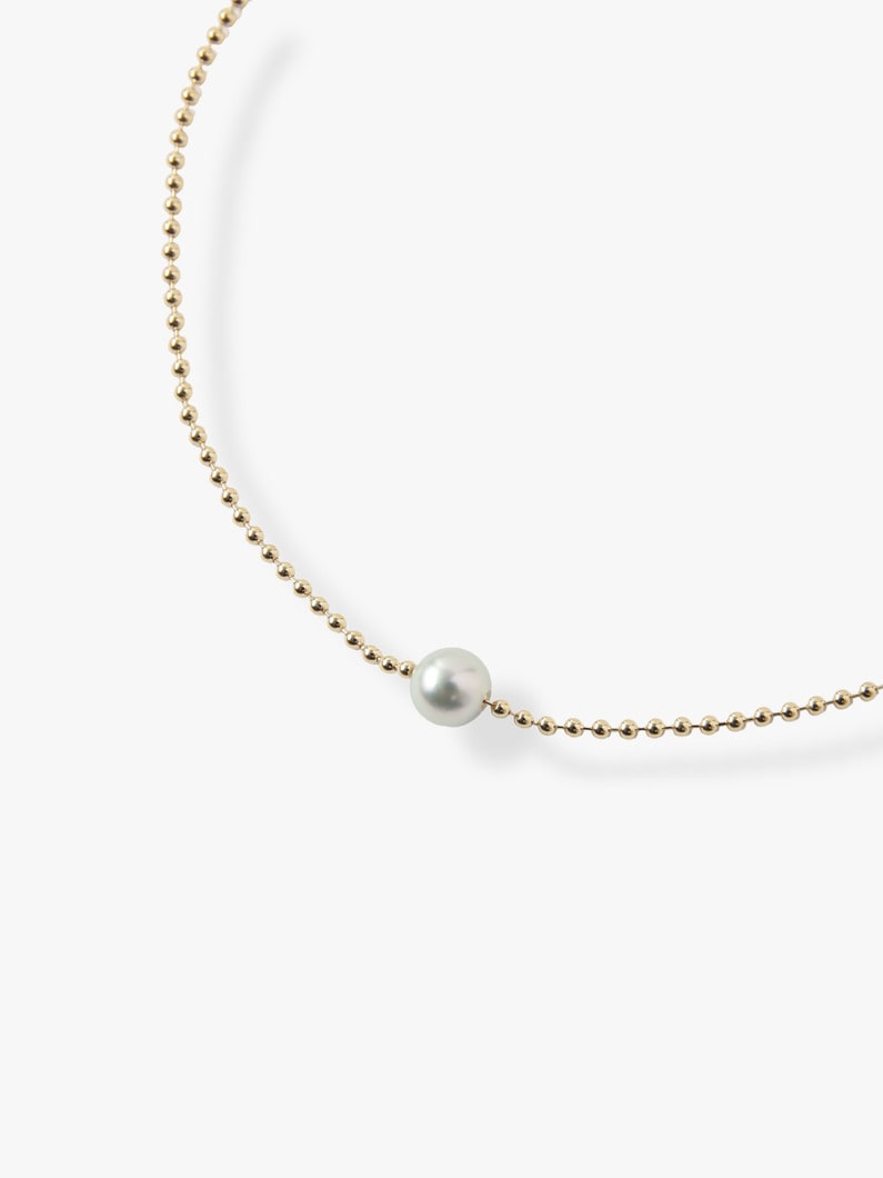 14kt Small Ballchain and Gray Pearl Necklace 詳細画像 other 1
