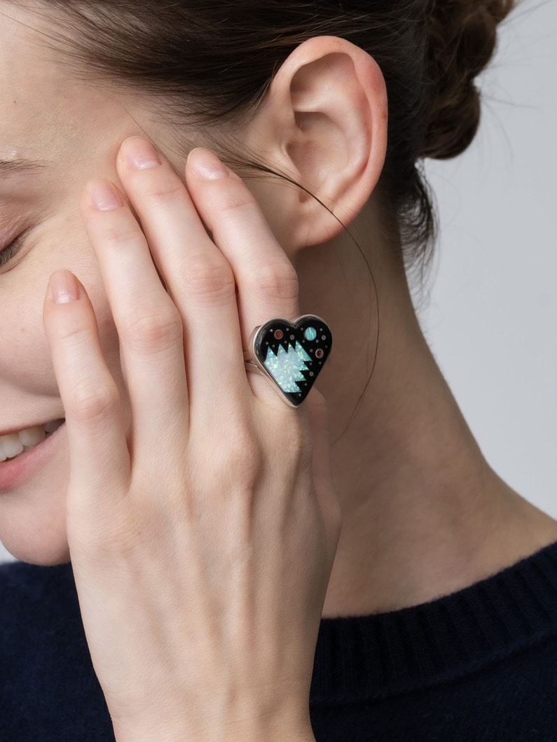 ナイトセレモニー ハート リング 詳細画像 black 4