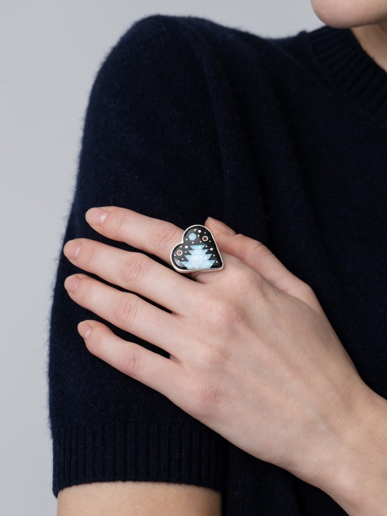 ナイトセレモニー ハート リング 詳細画像 black 5