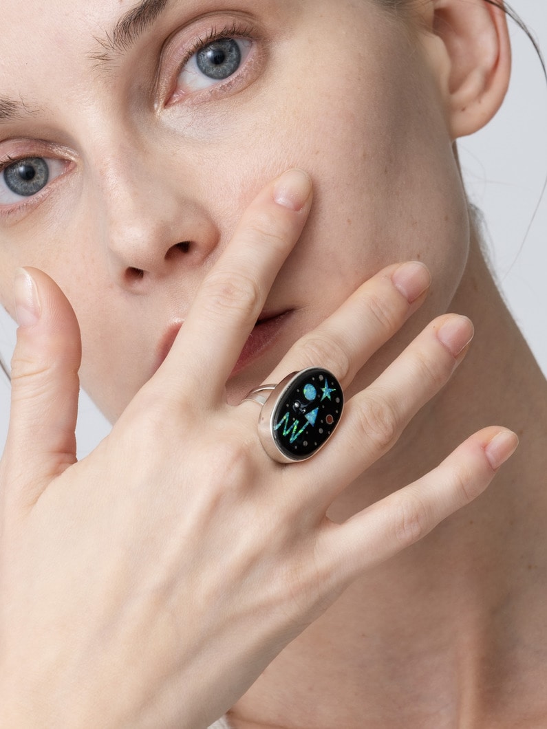 ナイトセレモニー オーバルリング 詳細画像 black 5