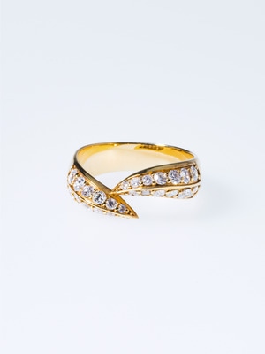 K18 Yellow Gold Diamond Own Wave Ring 詳細画像 gold