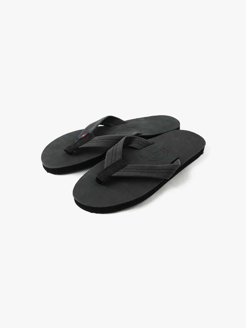 Premier Leather Single Layer Sandals (men/black＆beige)　 詳細画像 black 1