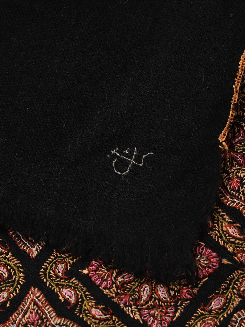 Jamawar Embroidery Scarf (black) 詳細画像 black 5
