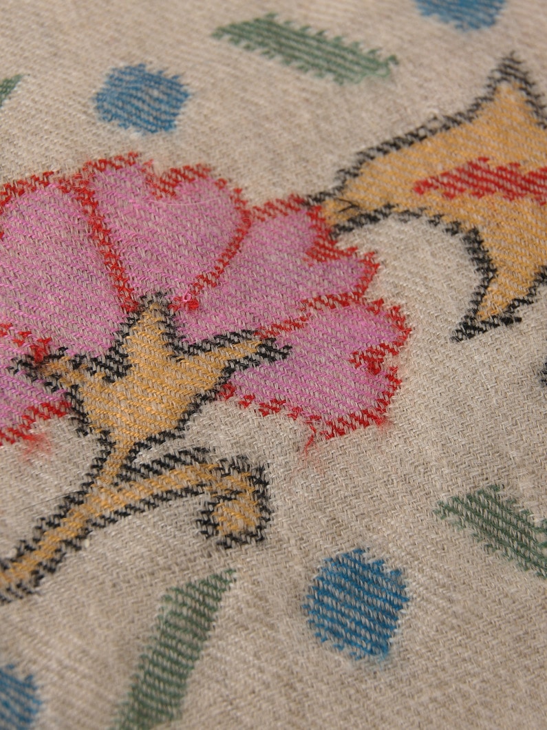 Kani Gulraz Flower Embroidery Scarf 詳細画像 beige 4