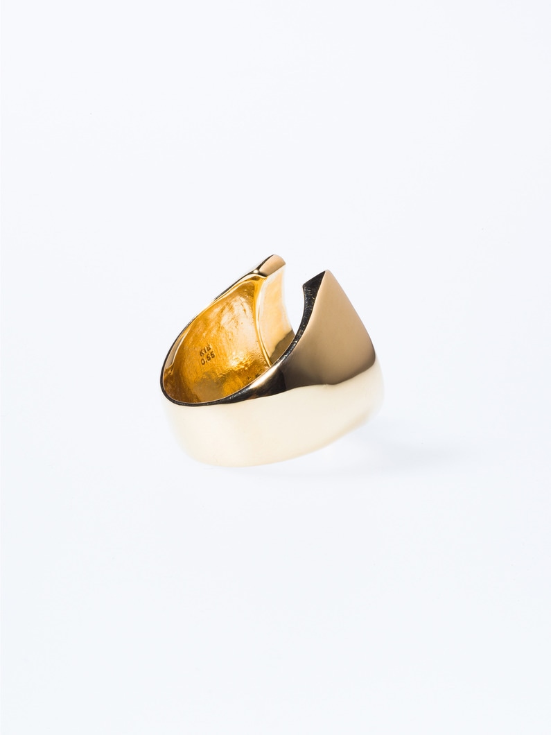 K18 Yellow Gold Diamond Horse Shoe Ring(L) 詳細画像 gold 3