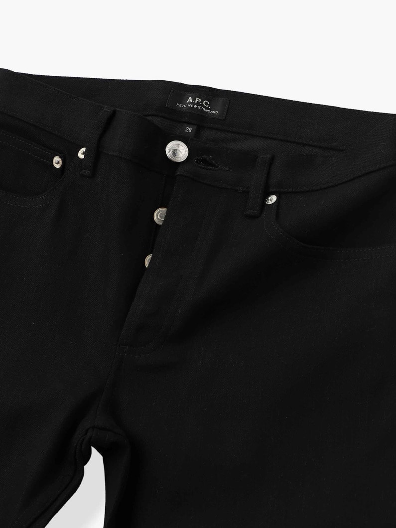 Petite New Standard Rigid Black Denim Pants  詳細画像 black 5
