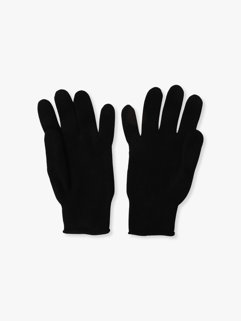 Cashmere Button Loop Gloves 詳細画像 black 2