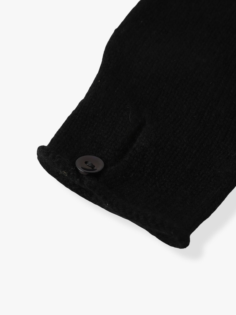 Cashmere Button Loop Gloves 詳細画像 black 4